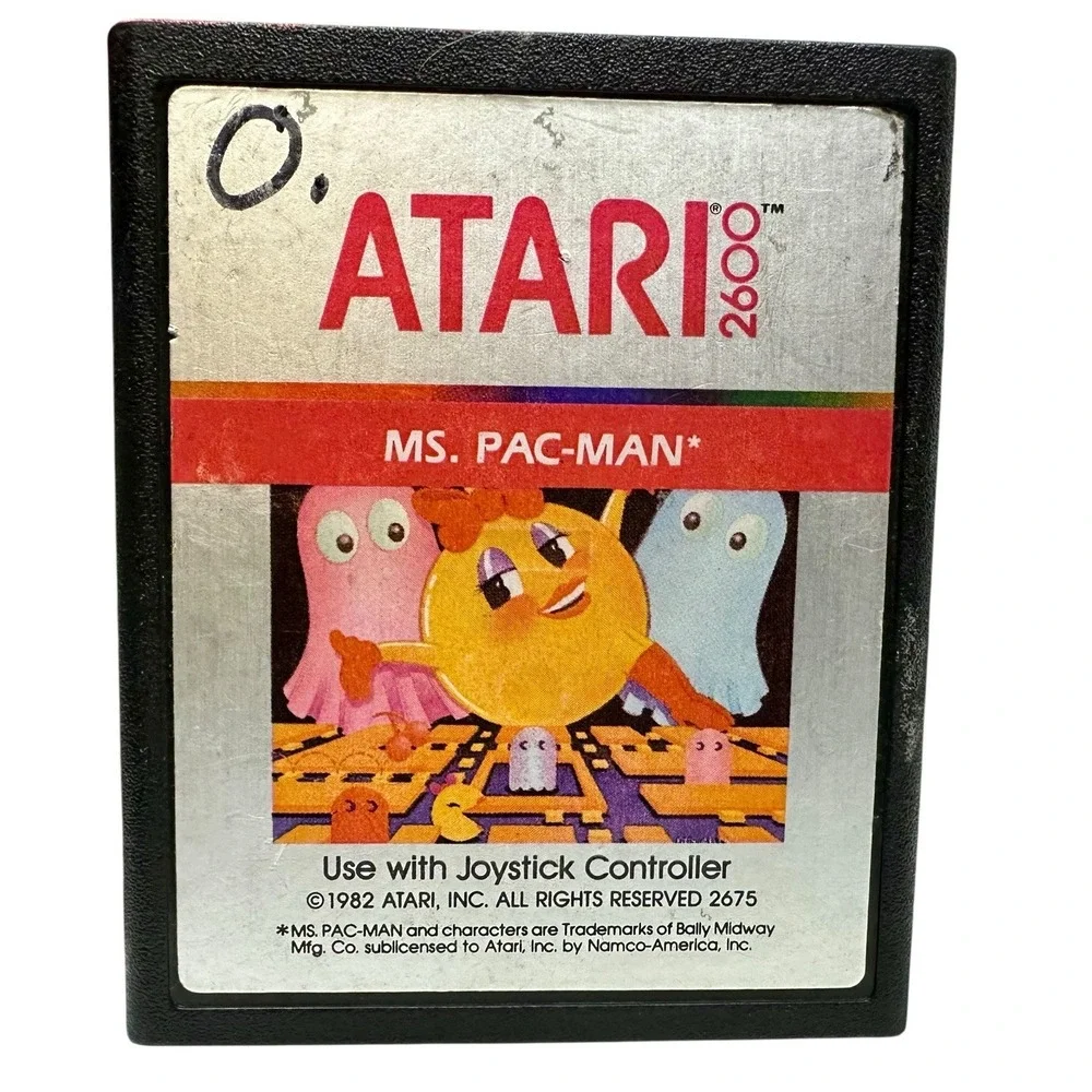 Ms. Pac-Man (Atari 2600, 1982) Authentic Cartridge Only‎